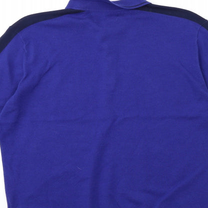 Marks and Spencer Mens Blue Striped Knit Pullover Jumper Size M