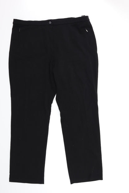 Womens UK Size 18 Marks and Spencer Regular Fit  Black Trousers