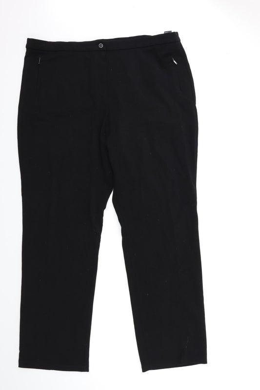 Womens UK Size 18 Marks and Spencer Regular Fit  Black Trousers