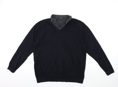 George Mens Blue  Knit Pullover Jumper Size L