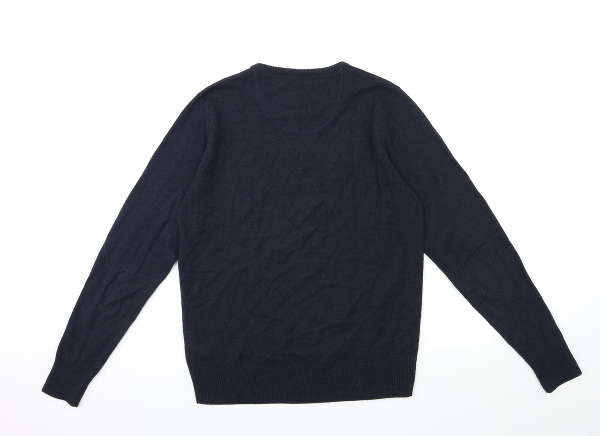Dcode Mens Blue  Knit Pullover Jumper Size S