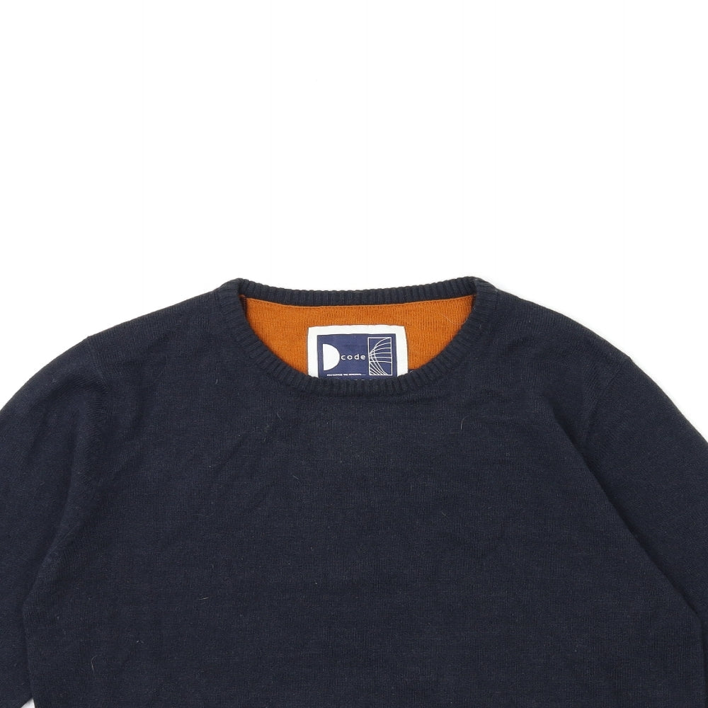Dcode Mens Blue  Knit Pullover Jumper Size S