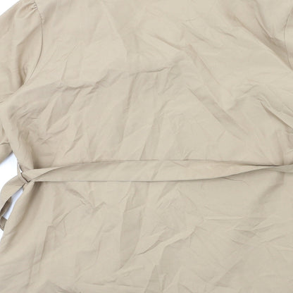 Womens UK Size 14 La Redoute Brown Overcoat