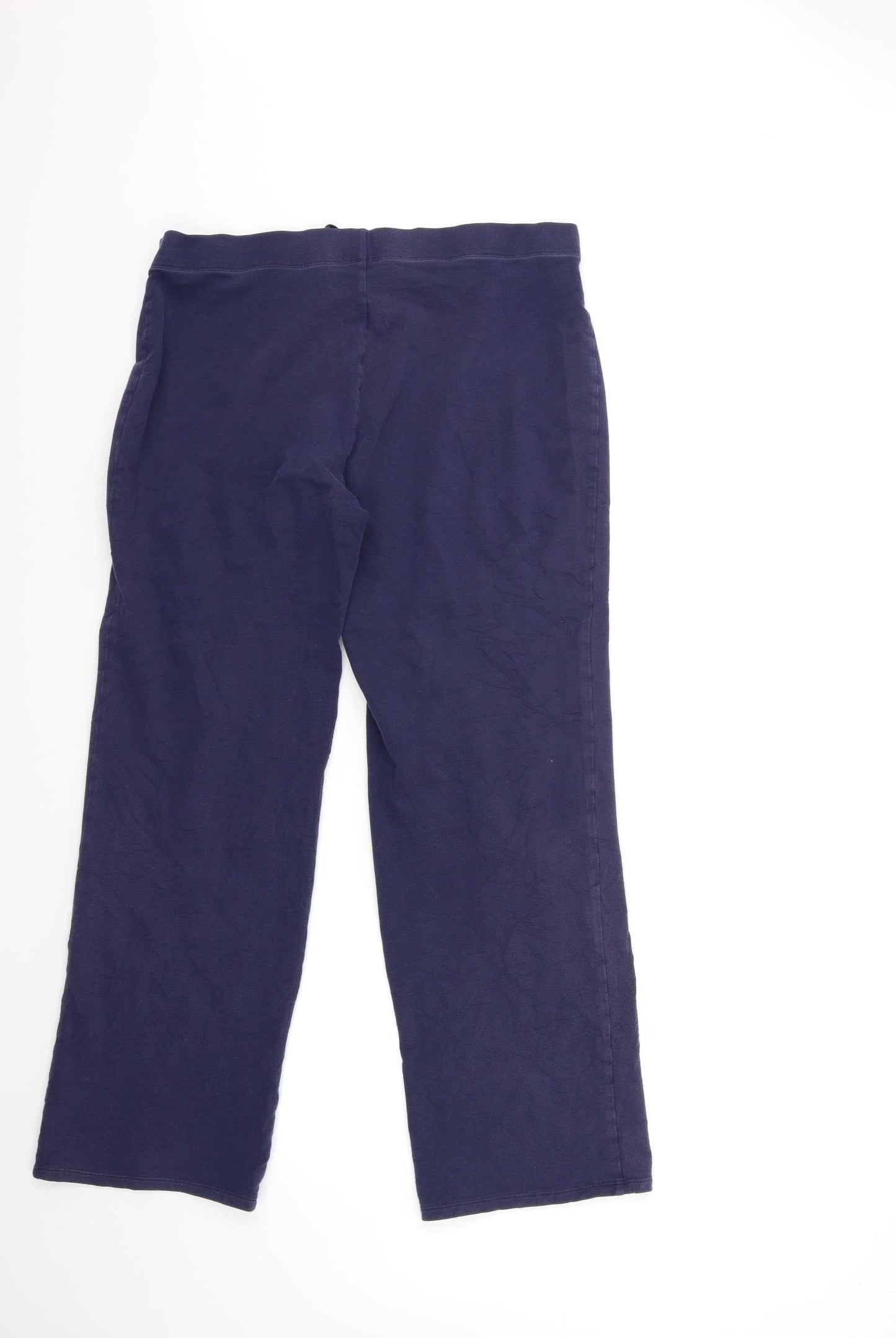 Womens UK Size 14 Marks and Spencer Regular Fit  Blue Trousers