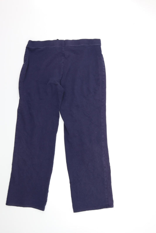 Womens UK Size 14 Marks and Spencer Regular Fit  Blue Trousers