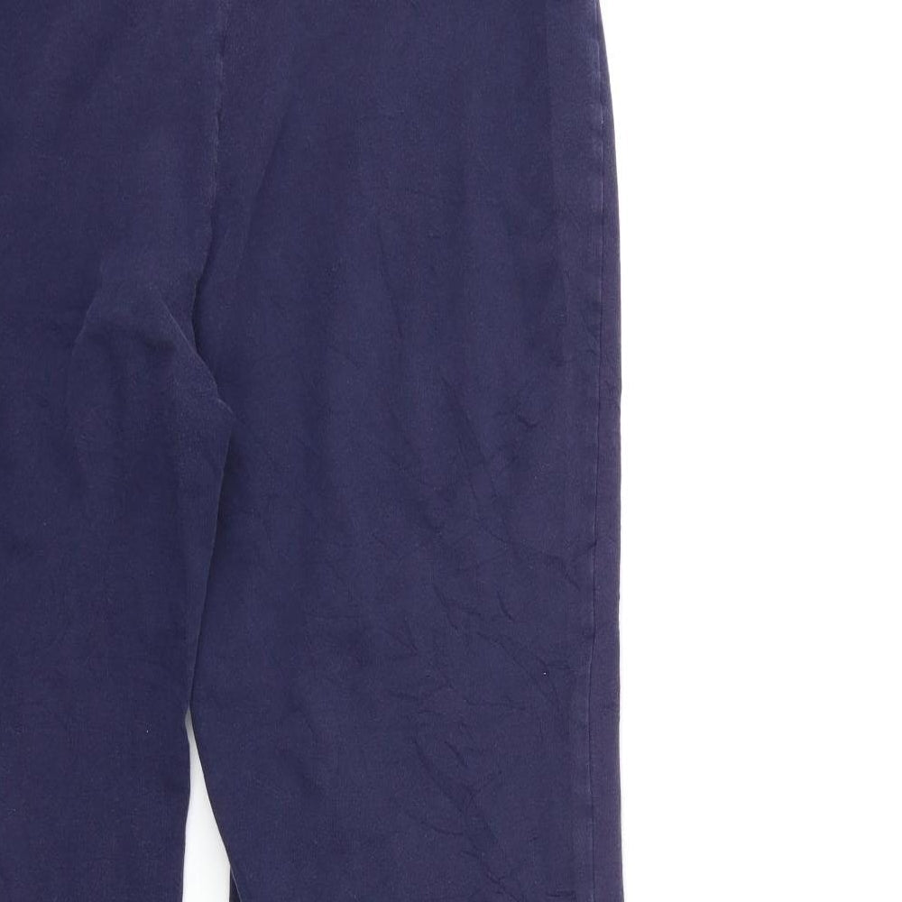 Womens UK Size 14 Marks and Spencer Regular Fit  Blue Trousers