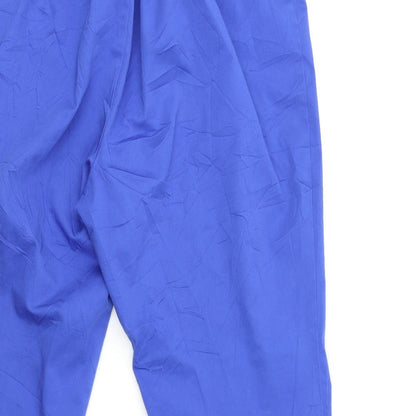 Womens UK Size 34 in Marks and Spencer Regular Fit Cropped Blue Trousers