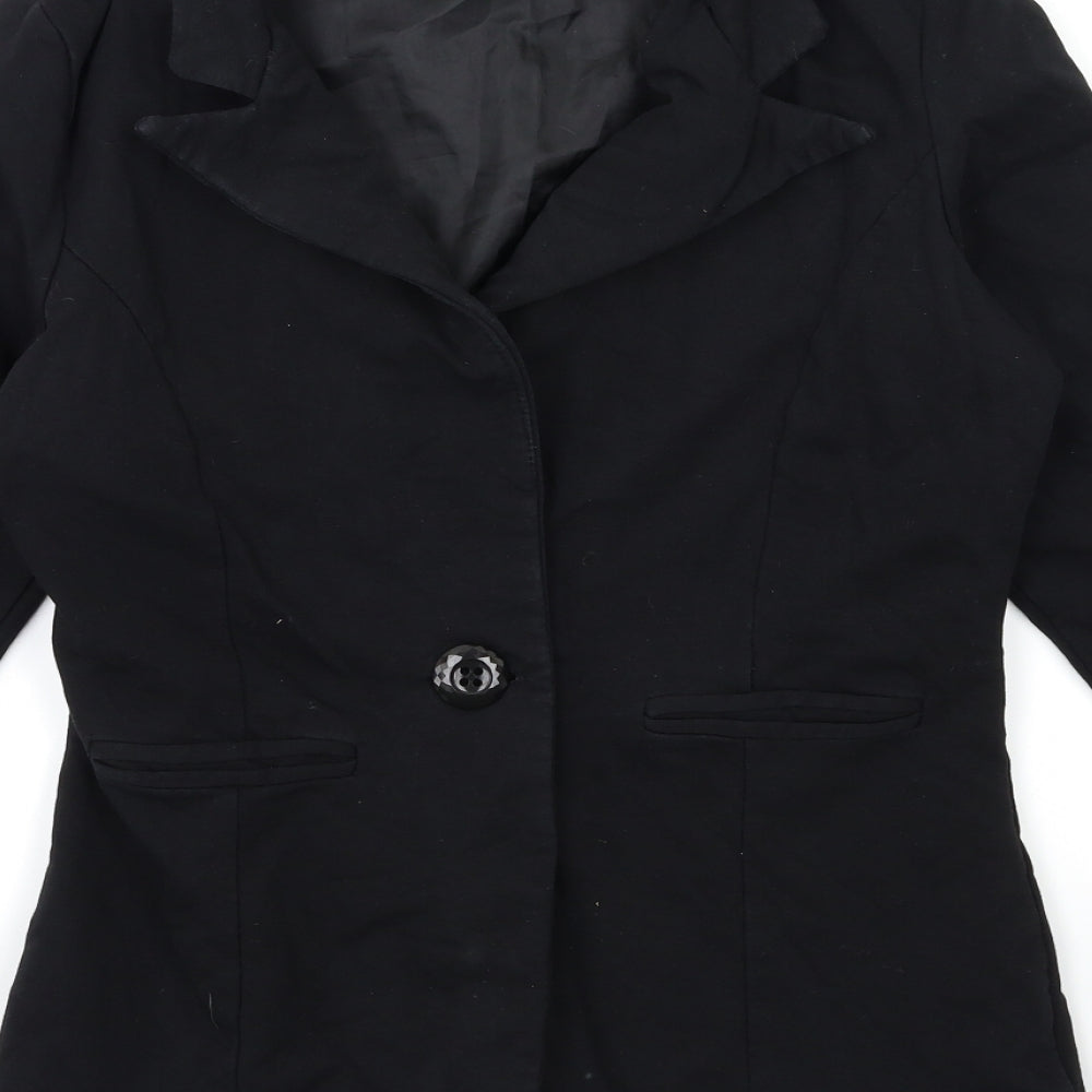 Preworn Womens Black   Jacket Blazer Size 8