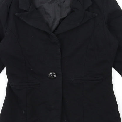 Preworn Womens Black   Jacket Blazer Size 8