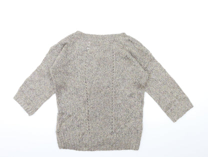 RJR.John Rocha Womens Silver  Knit Pullover Jumper Size 8