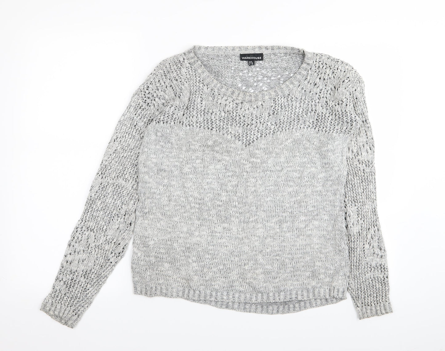 Warehouse Womens Grey   Pullover Jumper Size 8