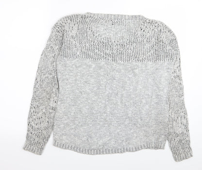 Warehouse Womens Grey   Pullover Jumper Size 8