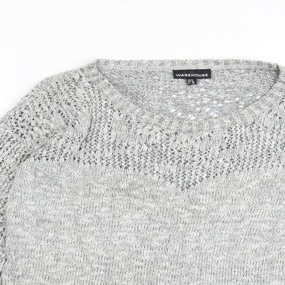 Warehouse Womens Grey   Pullover Jumper Size 8