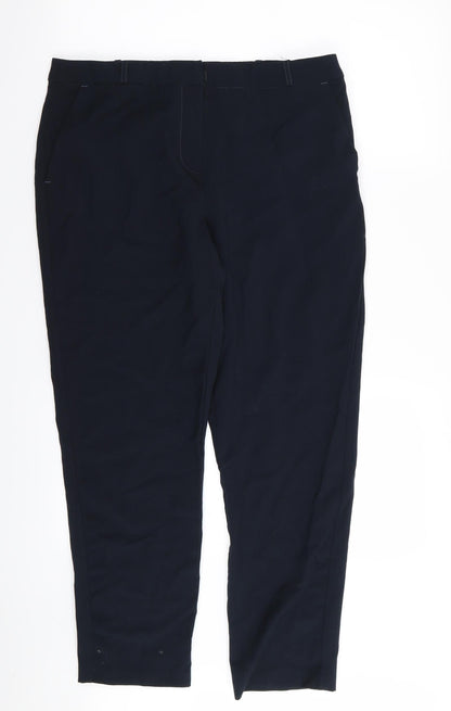 Womens UK Size 14 BHS Regular Fit  Blue Trousers