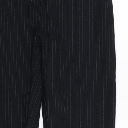 Preworn Womens Black Striped  Trousers  Size 30 in L31 in