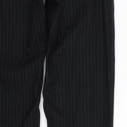 Preworn Womens Black Striped  Trousers  Size 30 in L31 in