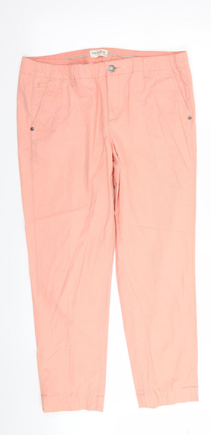 Womens UK Size 34 in Indigo Regular Fit  Orange Trousers