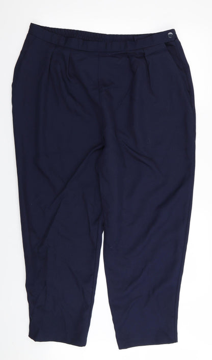 Womens UK Size 22 Slimtru Regular Fit  Blue Trousers