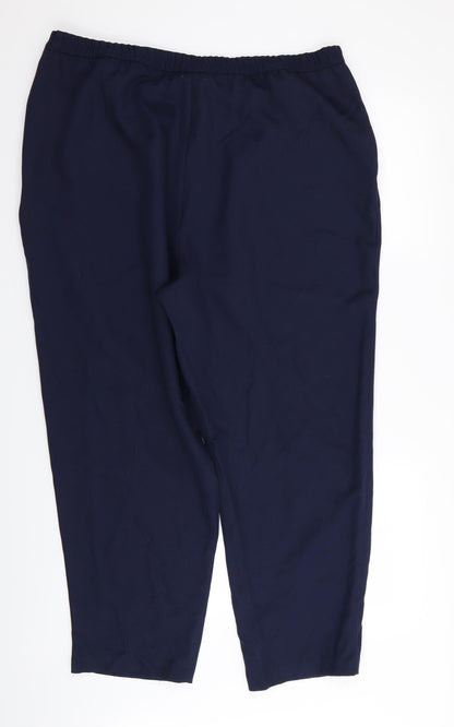 Womens UK Size 22 Slimtru Regular Fit  Blue Trousers