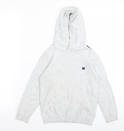 NEXT Girls Grey Striped  Pullover Jumper Size 7 Years