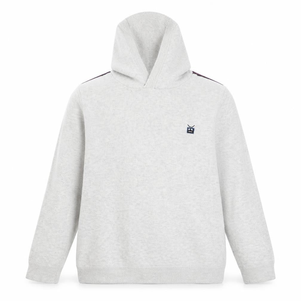 Next Girls Grey Striped  Pullover Jumper Size 7 Years