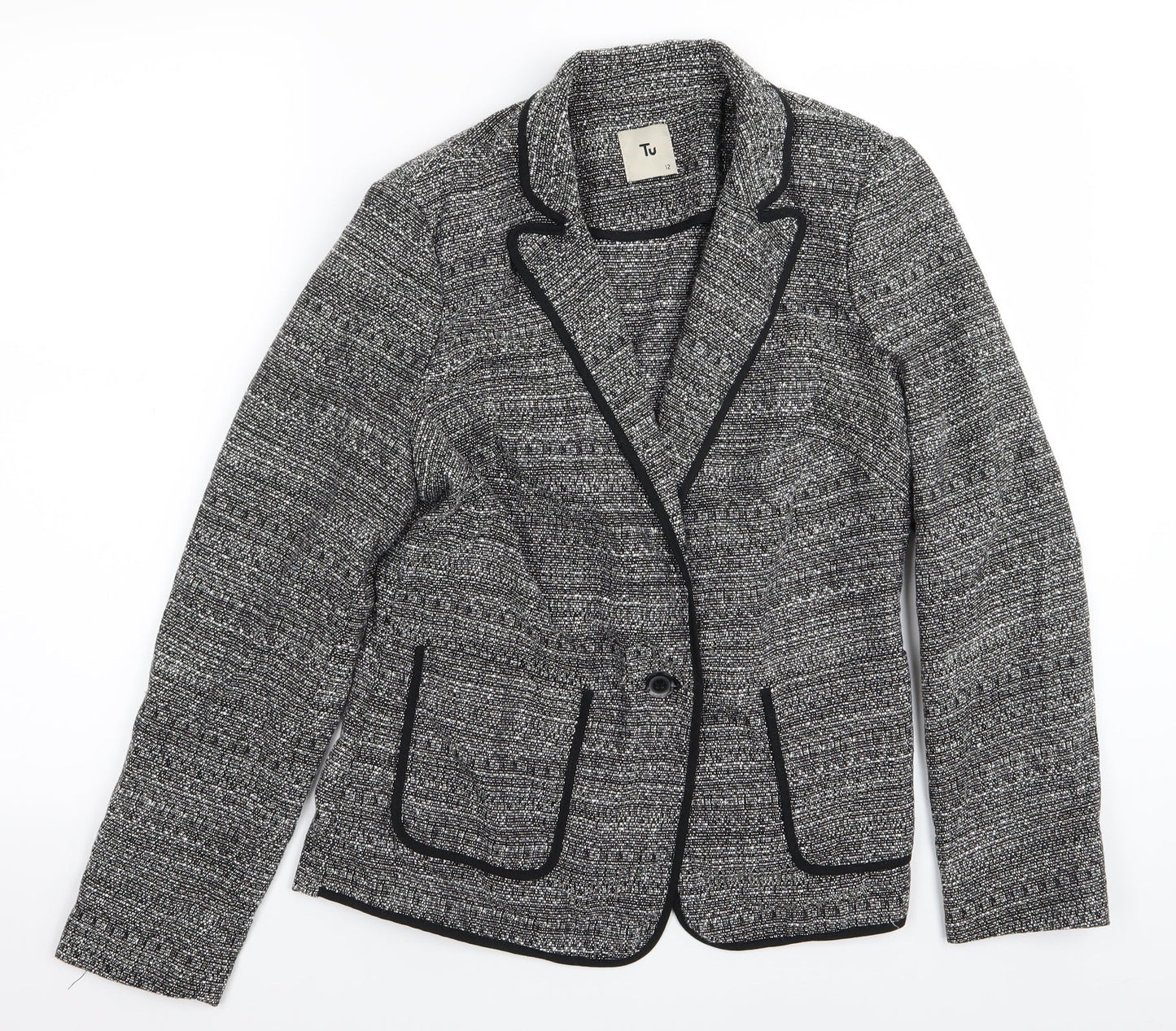 TU Womens Grey   Jacket Blazer Size 12