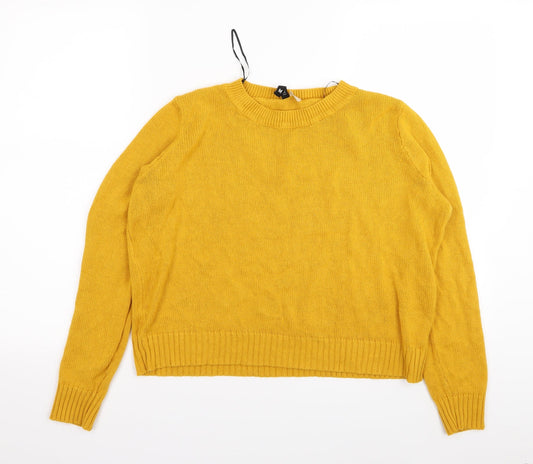 Divided by H&M Womens Yellow   Pullover Jumper Size M
