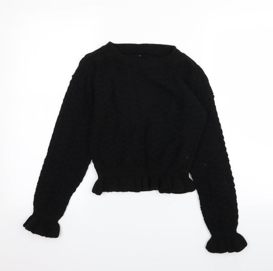 Preworn Womens Black   Pullover Jumper Size M