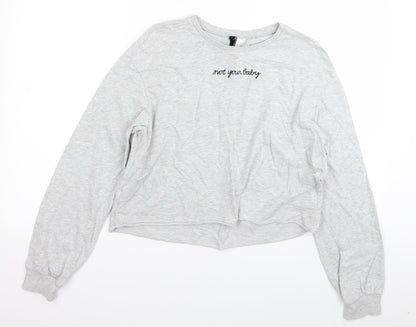 H&M Womens Grey   Pullover Jumper Size S