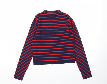 New Look Womens Red Striped  Pullover Jumper Size 10