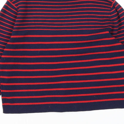 New Look Womens Red Striped  Pullover Jumper Size 10
