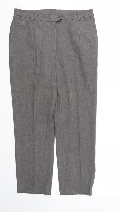 Womens UK Size 34 Preworn Relaxed Fit  Grey Trousers