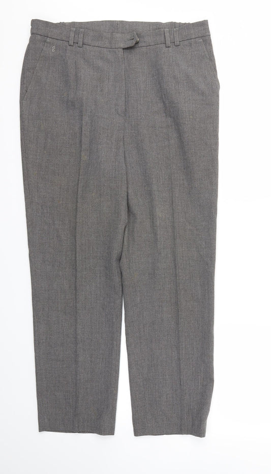 Womens UK Size 34 Preworn Relaxed Fit  Grey Trousers