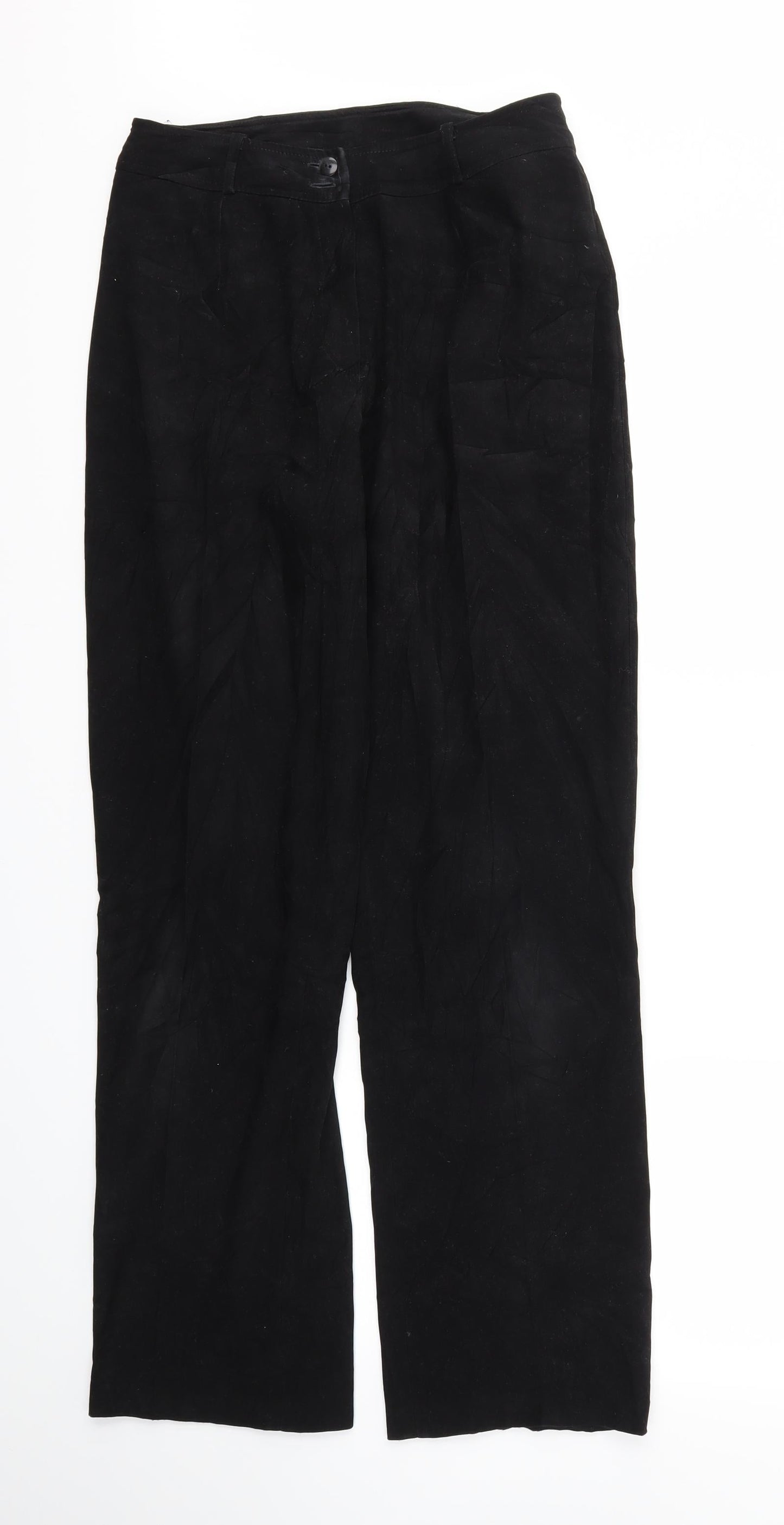 Womens UK Size 30 in Preworn Regular Fit  Black Trousers