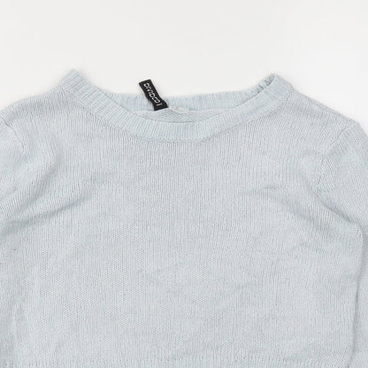 Womens UK Size XS H&M Blue Basic T-Shirt