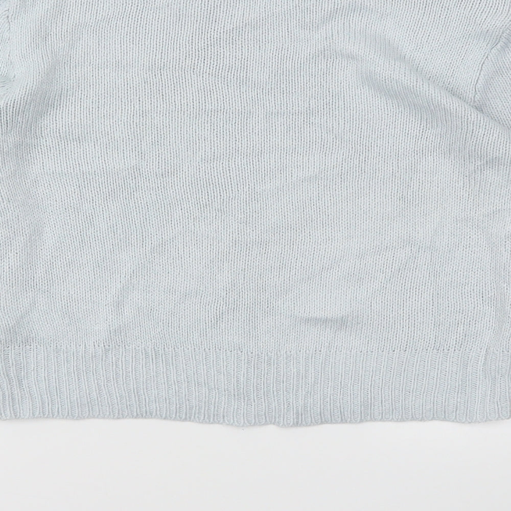 Womens UK Size XS H&M Blue Basic T-Shirt