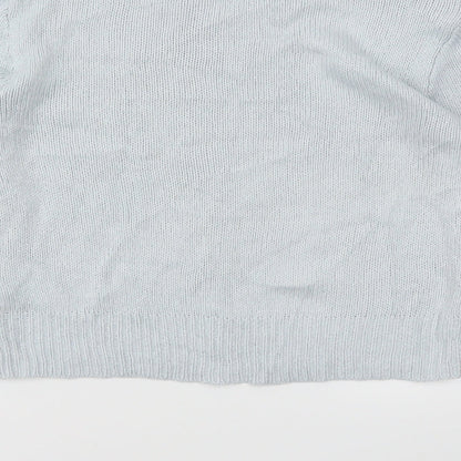 Womens UK Size XS H&M Blue Basic T-Shirt
