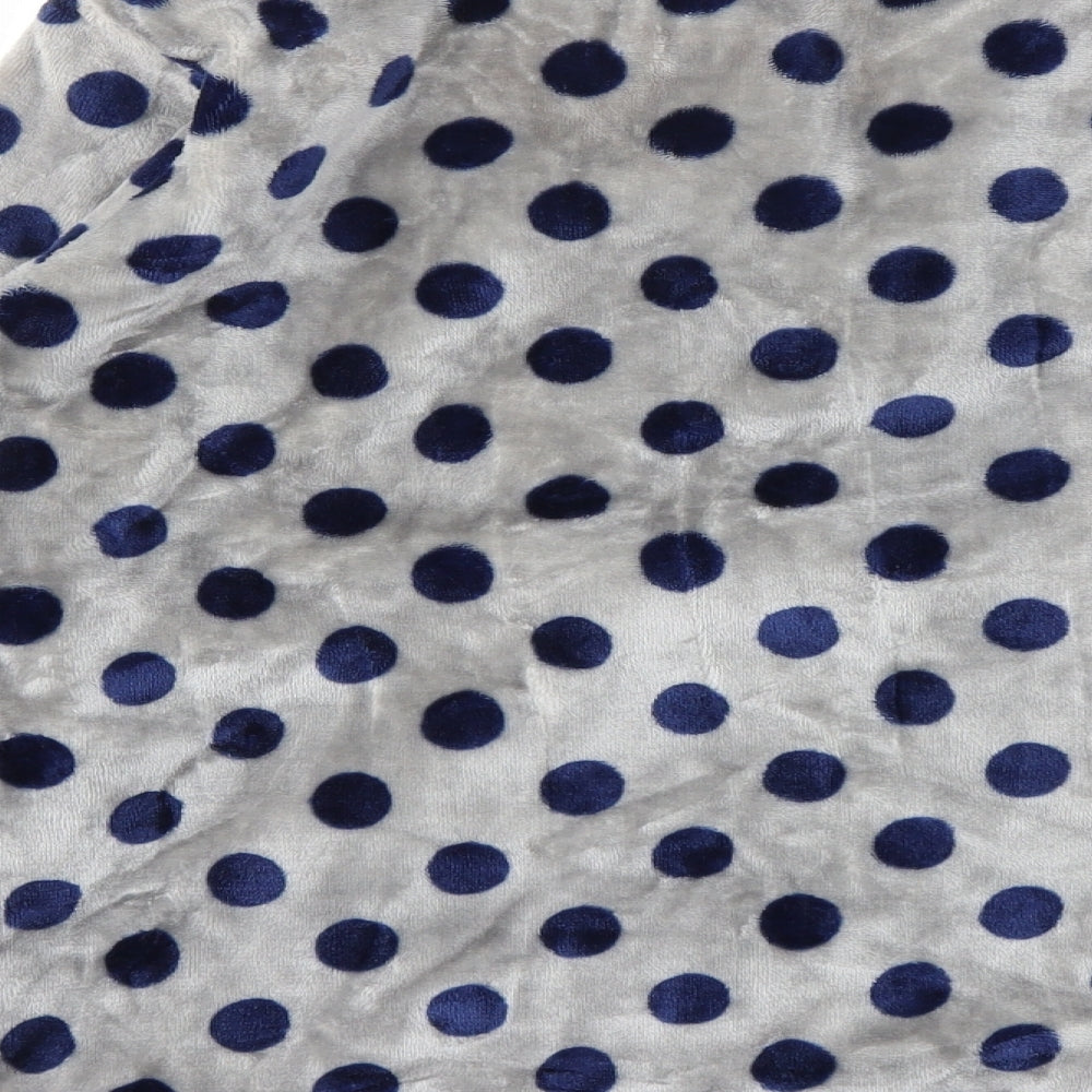 WONDERFUL NIGHT Womens Grey Polka Dot  Top Gown Size M