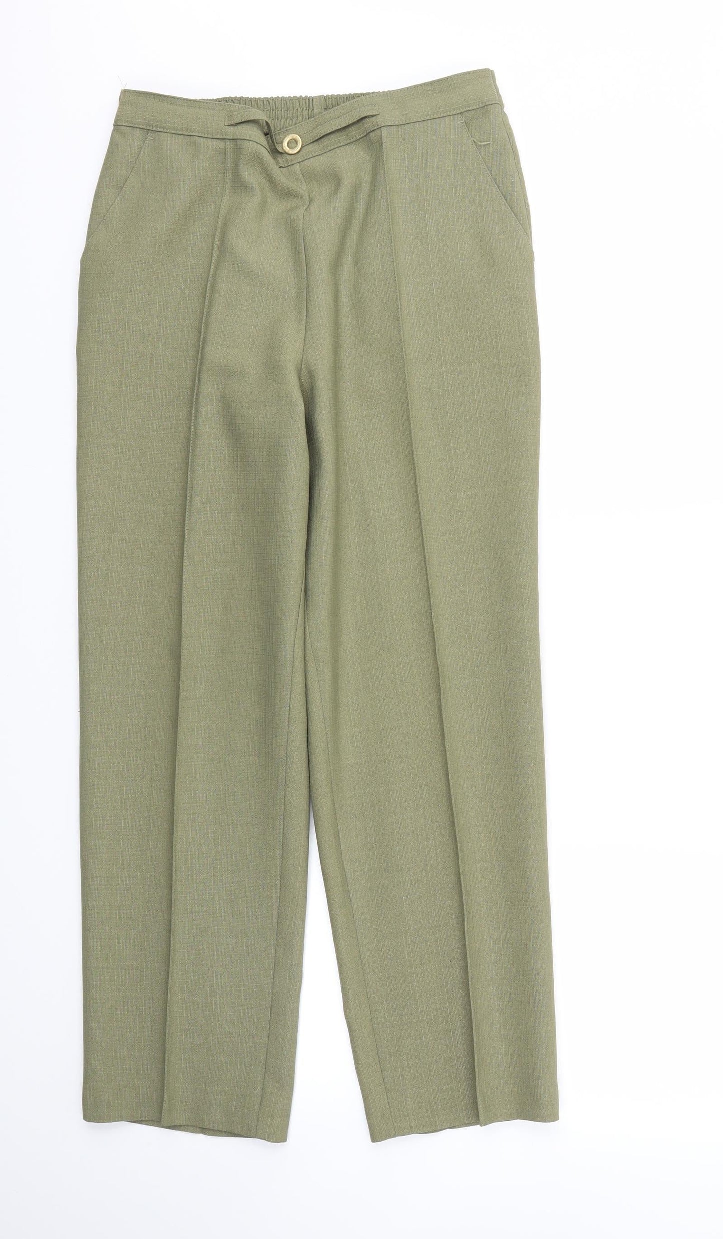 Womens UK Size 10 M&S Regular Fit  Green Trousers