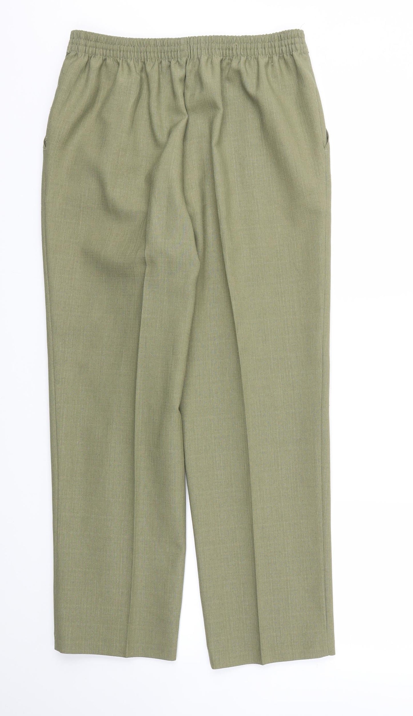 Womens UK Size 10 M&S Regular Fit  Green Trousers