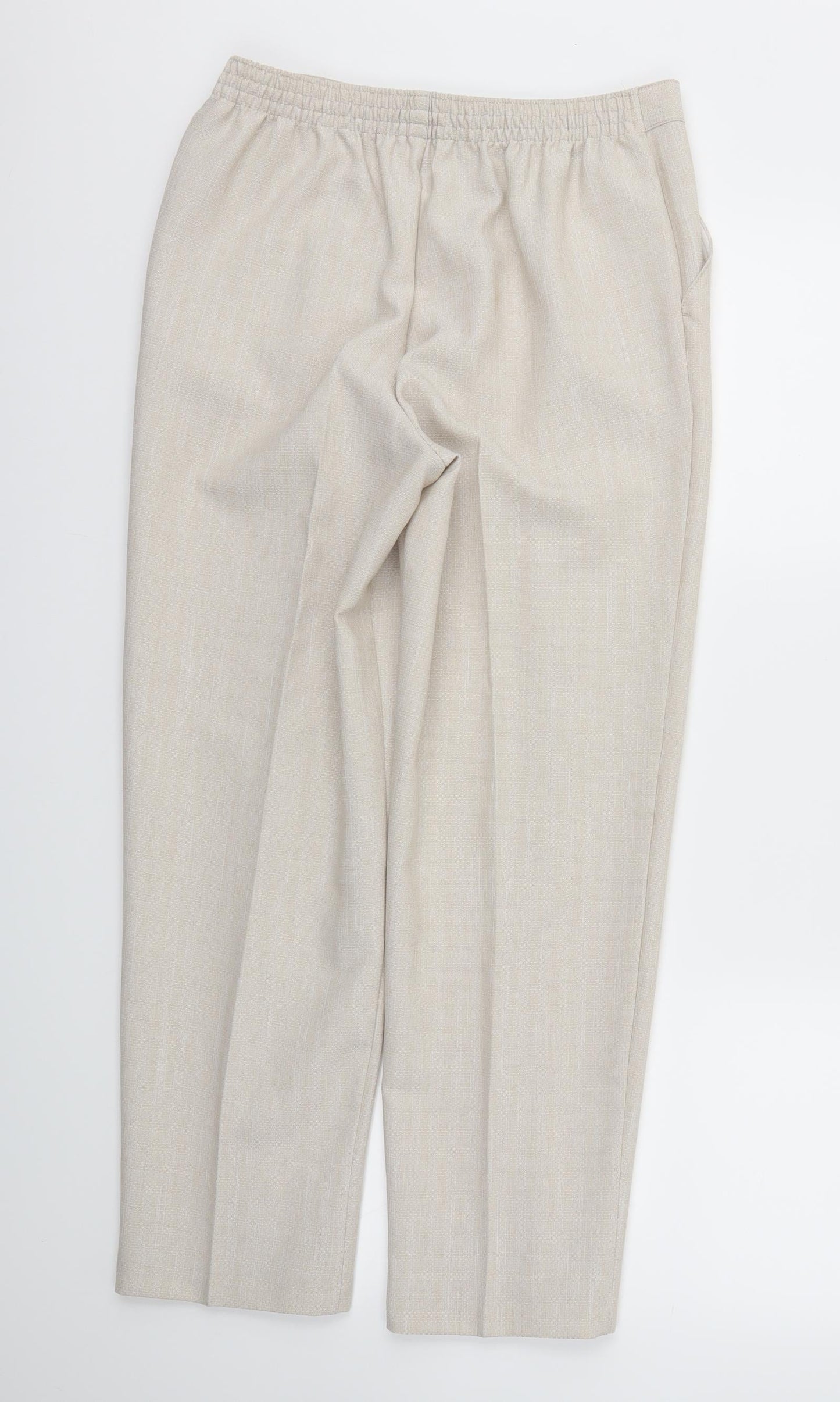 M&S Womens Beige   Trousers  Size 10 L26 in - Stretch waistband