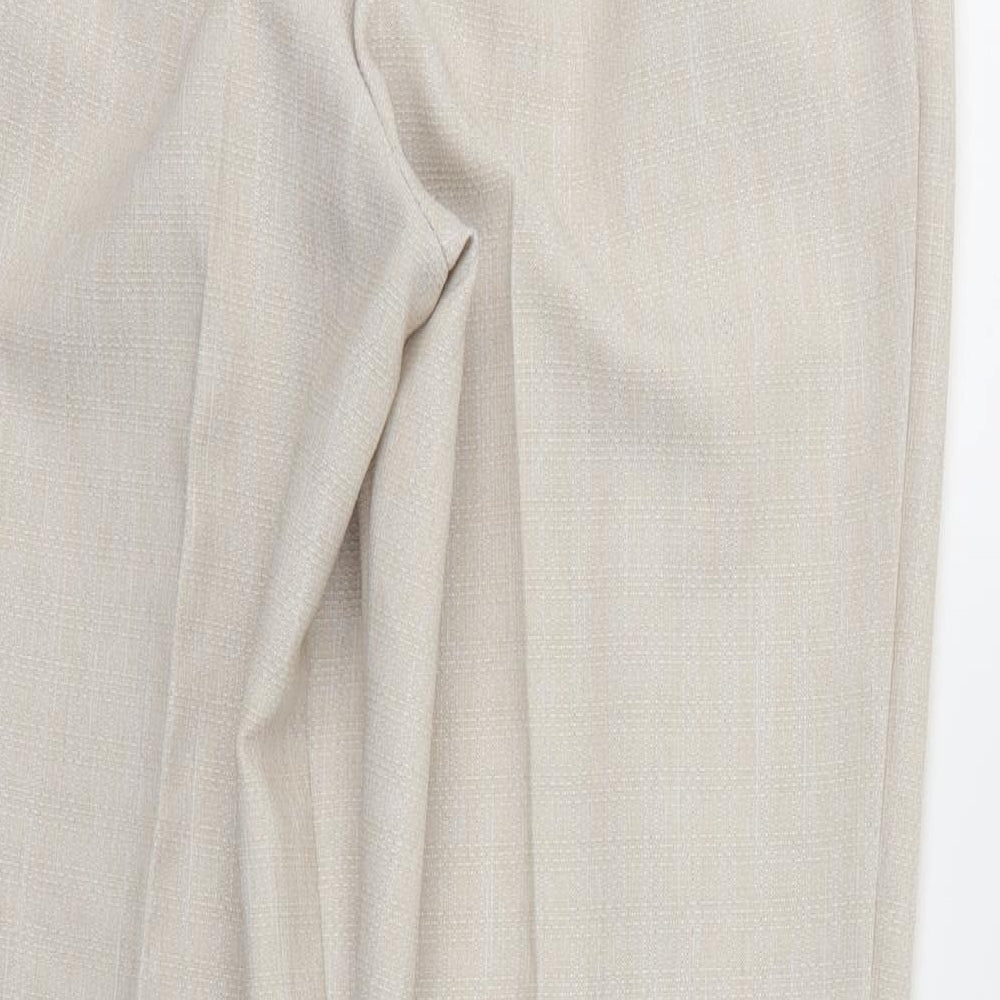 M&S Womens Beige   Trousers  Size 10 L26 in - Stretch waistband
