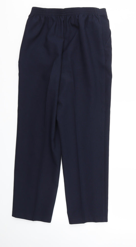 M&S Womens Blue   Trousers  Size 10 L27 in - Stretch waistband
