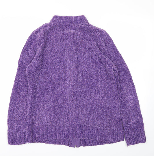 BM Womens Purple   Full Zip Jumper Size M