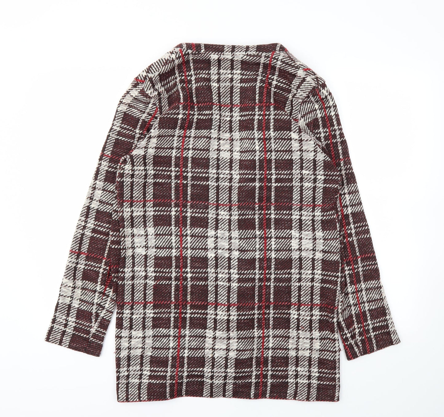 New Look Womens Red Check  Jacket Blazer Size 12