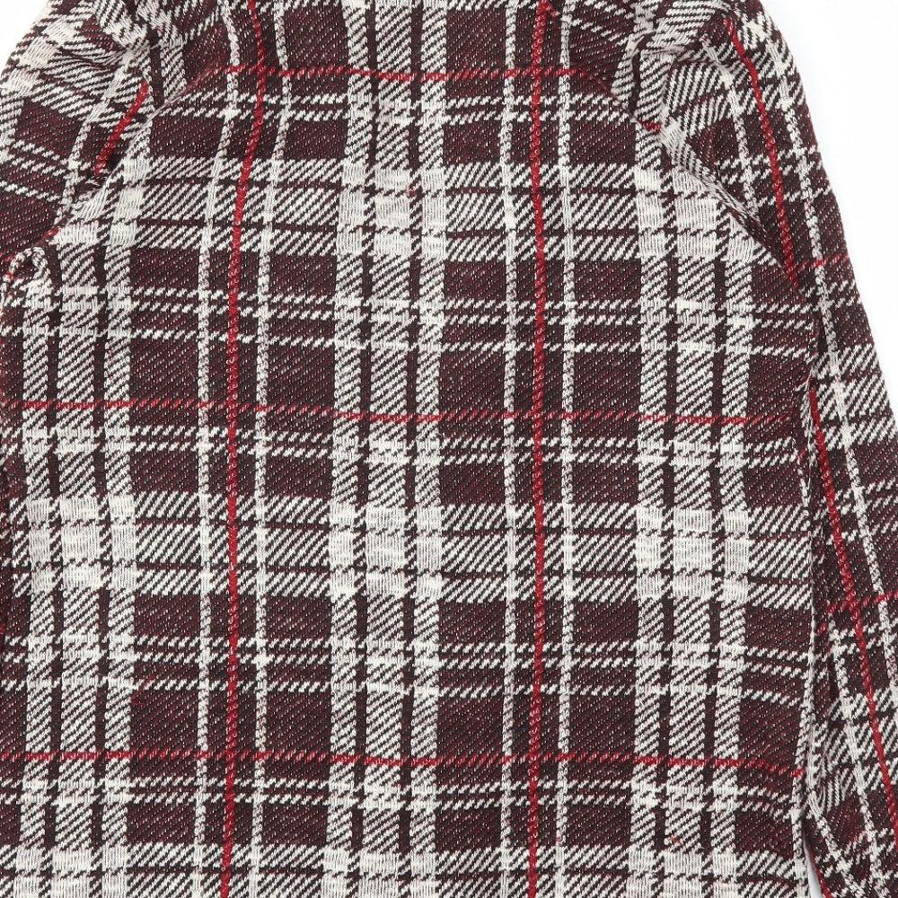 New Look Womens Red Check  Jacket Blazer Size 12