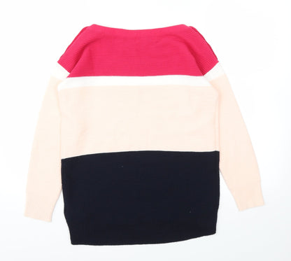 Debenhams Womens Multicoloured Striped  Pullover Jumper Size 8