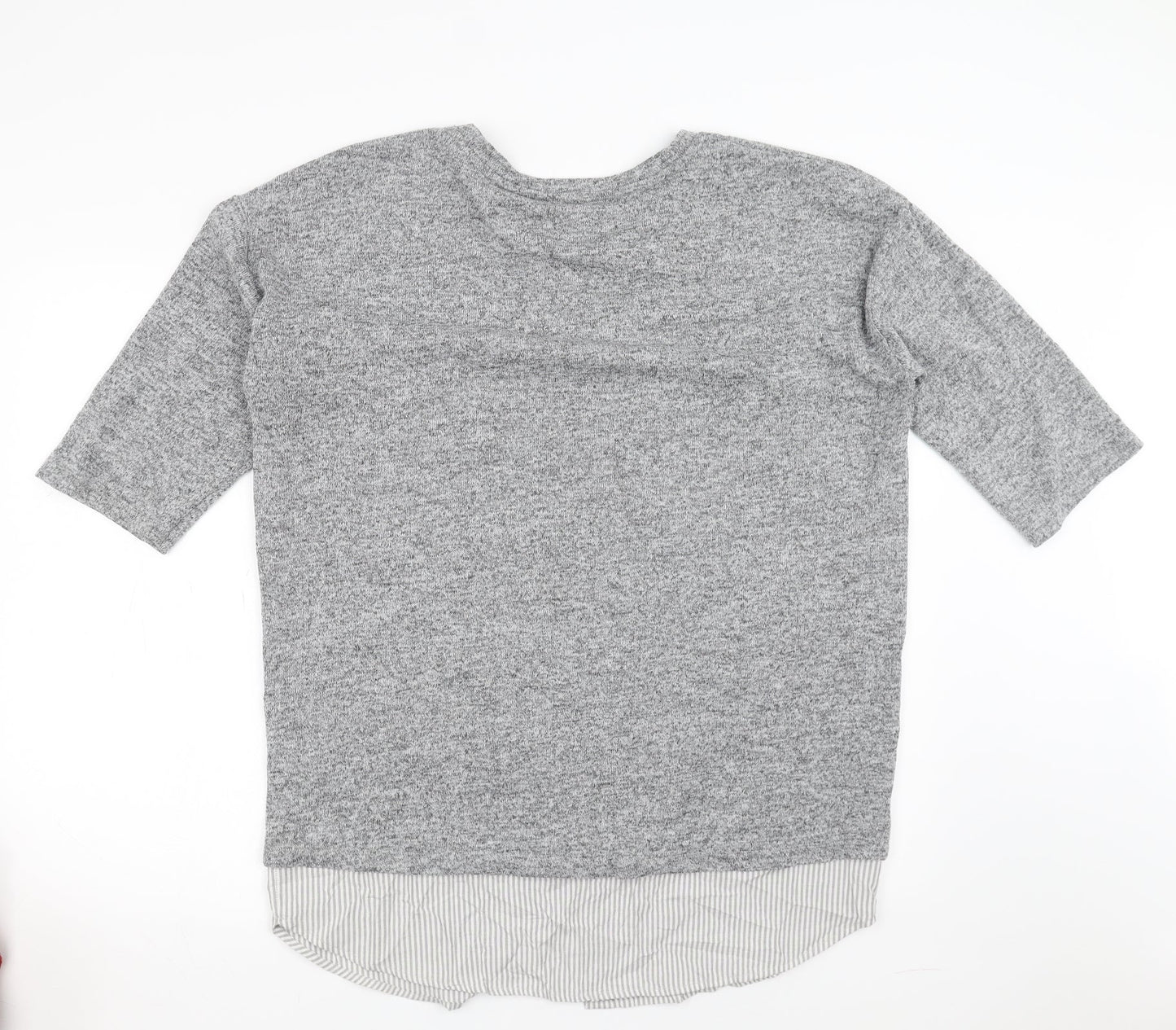 Sainsburys  Womens Grey   Pullover Jumper Size 16  - Under Shirt detail