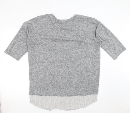 Sainsburys  Womens Grey   Pullover Jumper Size 16  - Under Shirt detail