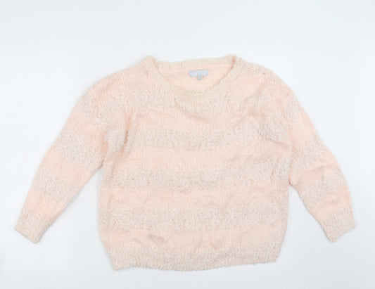 Red Herring Womens Pink Striped  Pullover Jumper Size 16